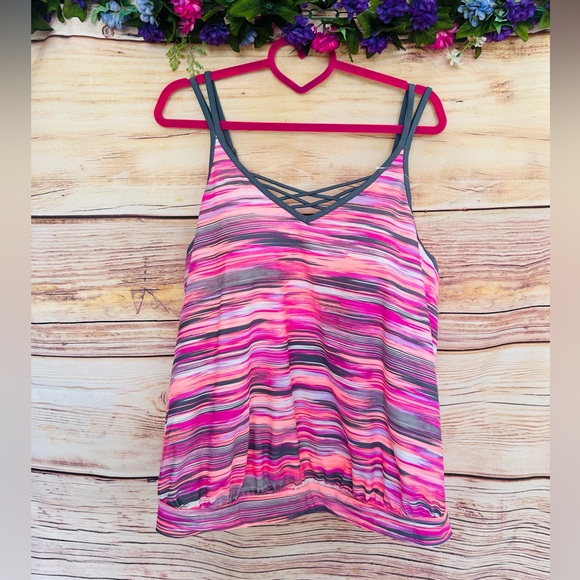 Free Country Women’s Plus Colorful Space Dye Tankini Swim Top 2X (20W-22W) NEW - Picture 3 of 14